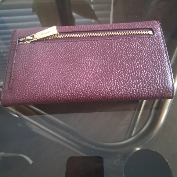 Michael Kors Plum Leather Wallet - Picture 3 of 3